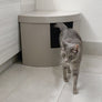 Kitangle Seamless Covered Litter Box :: Corner Style Front Entry