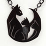 Cat Trio Acrylic Pendant