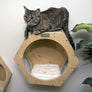 Wall-mounted Hexagonal Wood Climber & Hideaway from Armarkat (set of 2)