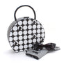 Hauspanther Black & White Hatbox Purse