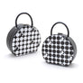 Hauspanther Black & White Hatbox Purse