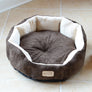 Mocha Faux Suede & Velvet Luxury Cat Bed from Armarkat