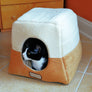Two-tone Velvet Convertible Hideaway Cat Bed from Armarkat