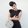 Hauspanther Black & White Hatbox Purse