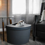 Kitangle Seamless Covered Litter Box :: Corner Style Top Entry