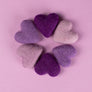 Eco-friendly Wool Felt Heart Cat Toys (Set of 3 toys)