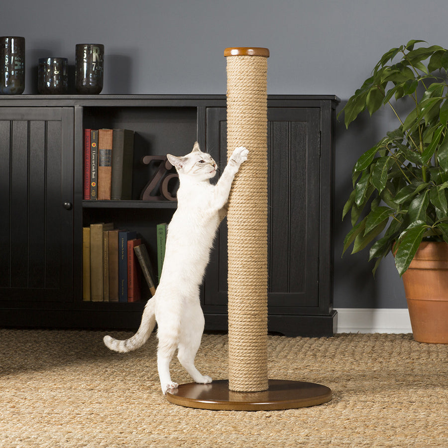 Tall Round Jute Cat Scratching Post from Prevue Pet