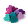 Eco-friendly Wool Felt Heart Cat Toys (Set of 3 toys)