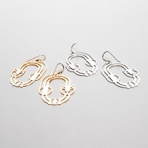 Cat Modern Designer Cat Earrings