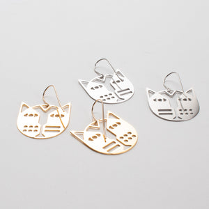 Cat Modern Designer Cat Earrings