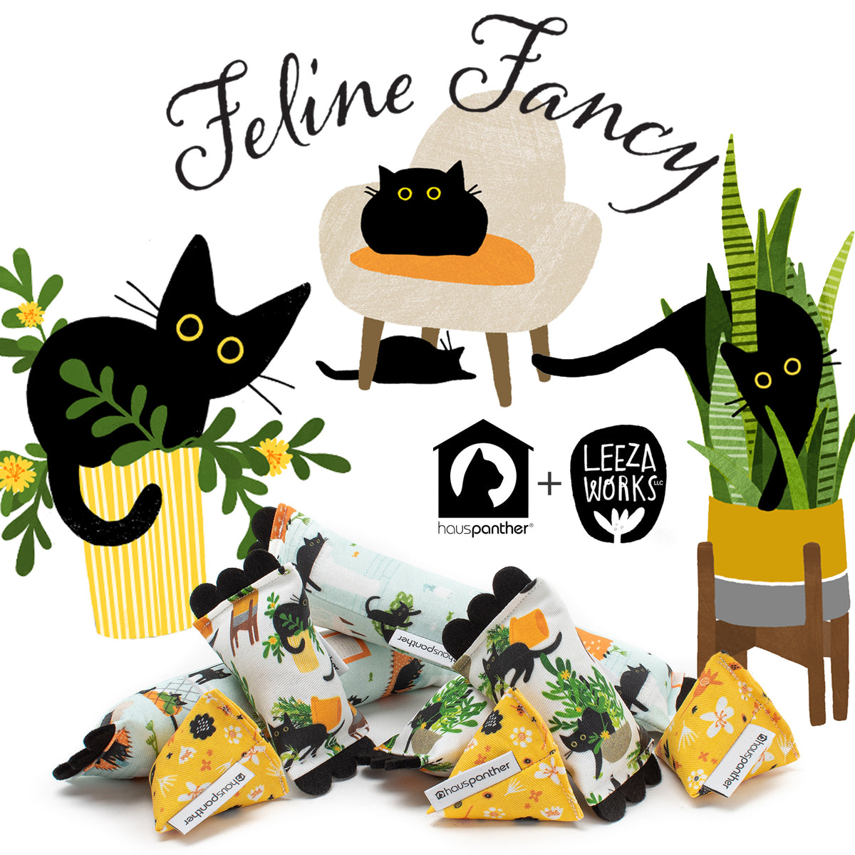 LeezaWorks + Hauspanther Feline Fancy Cat Toys