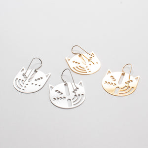 Cat Modern Designer Cat Earrings