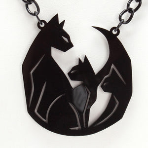 Cat Trio Acrylic Pendant