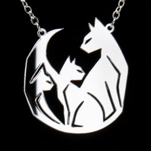 Cat Trio Acrylic Pendant