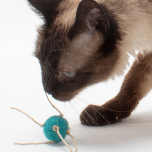 Spider Spheres Wool Felt Cat Toys (Set of 2 toys)