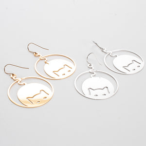 Cat Modern Designer Cat Earrings