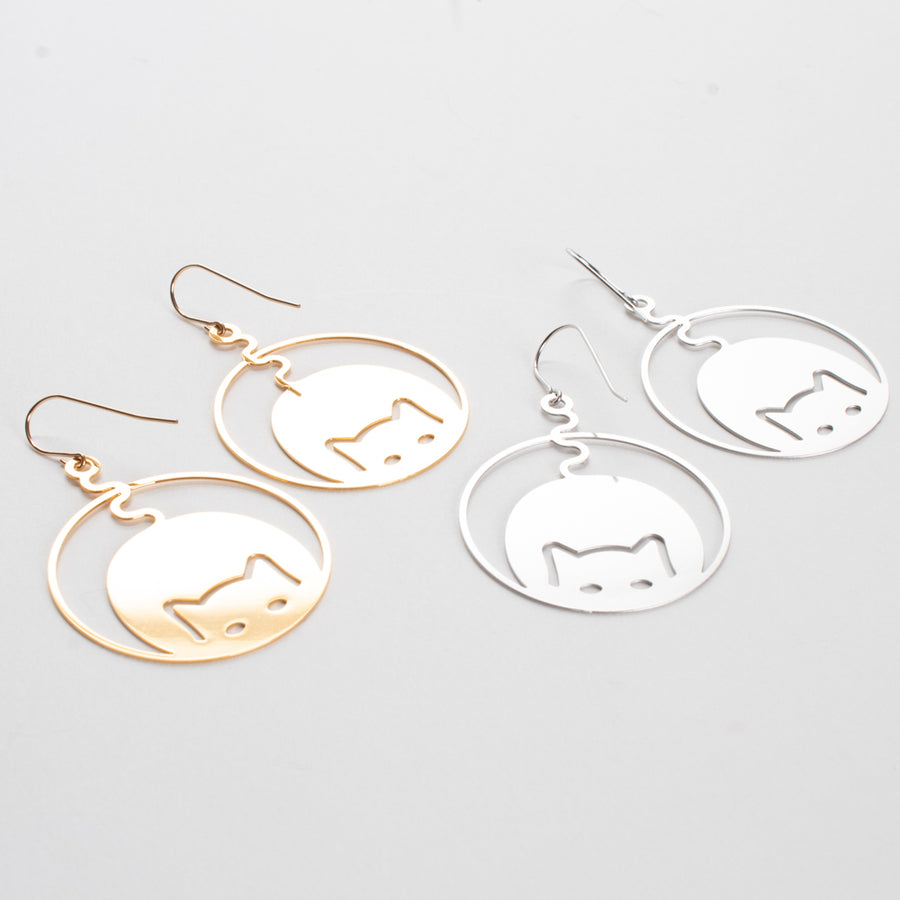 Cat Modern Designer Cat Earrings