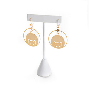 Cat Modern Designer Cat Earrings