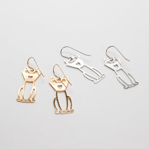 Cat Modern Designer Cat Earrings