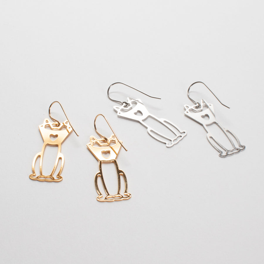 Cat Modern Designer Cat Earrings