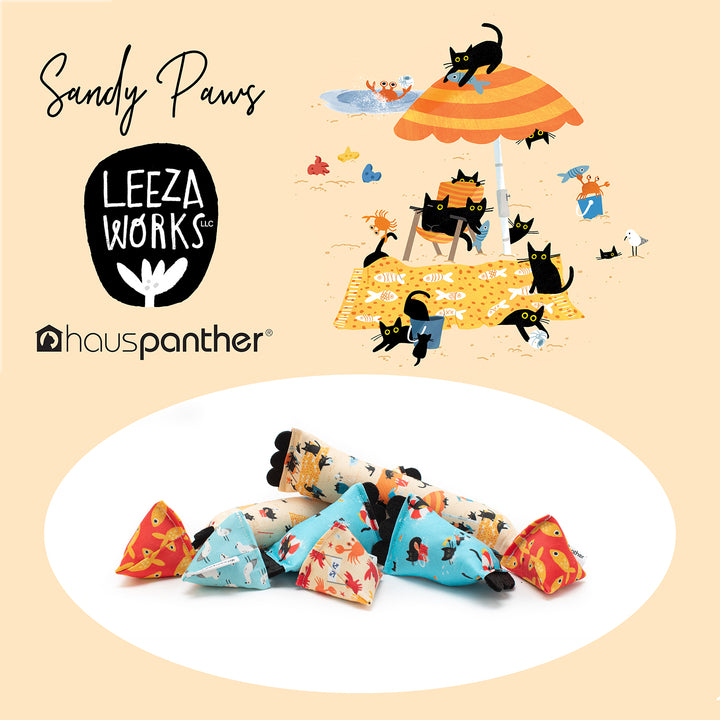 LeezaWorks + Hauspanther Sandy Paws Cat Toys