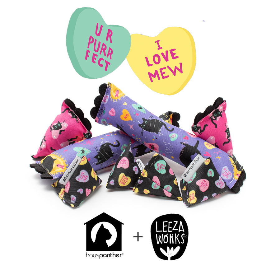 LeezaWorks + Hauspanther Valentine Cat Toys