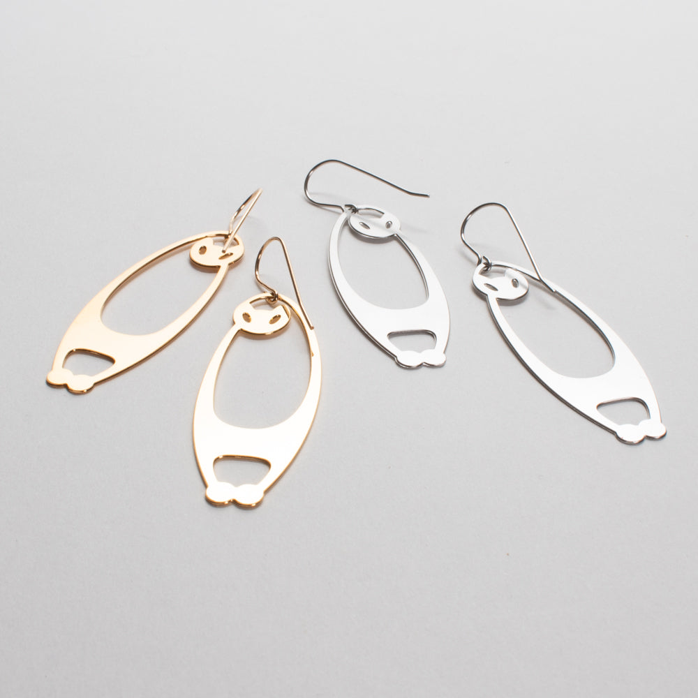 Cat Modern Designer Cat Earrings