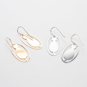 Cat Modern Designer Cat Earrings