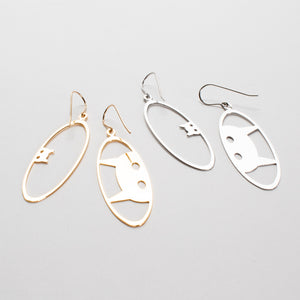 Cat Modern Designer Cat Earrings