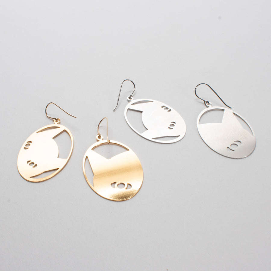 Cat Modern Designer Cat Earrings