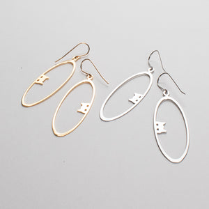 Cat Modern Designer Cat Earrings