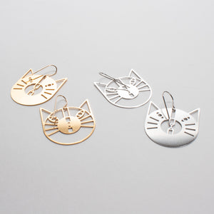 Cat Modern Designer Cat Earrings