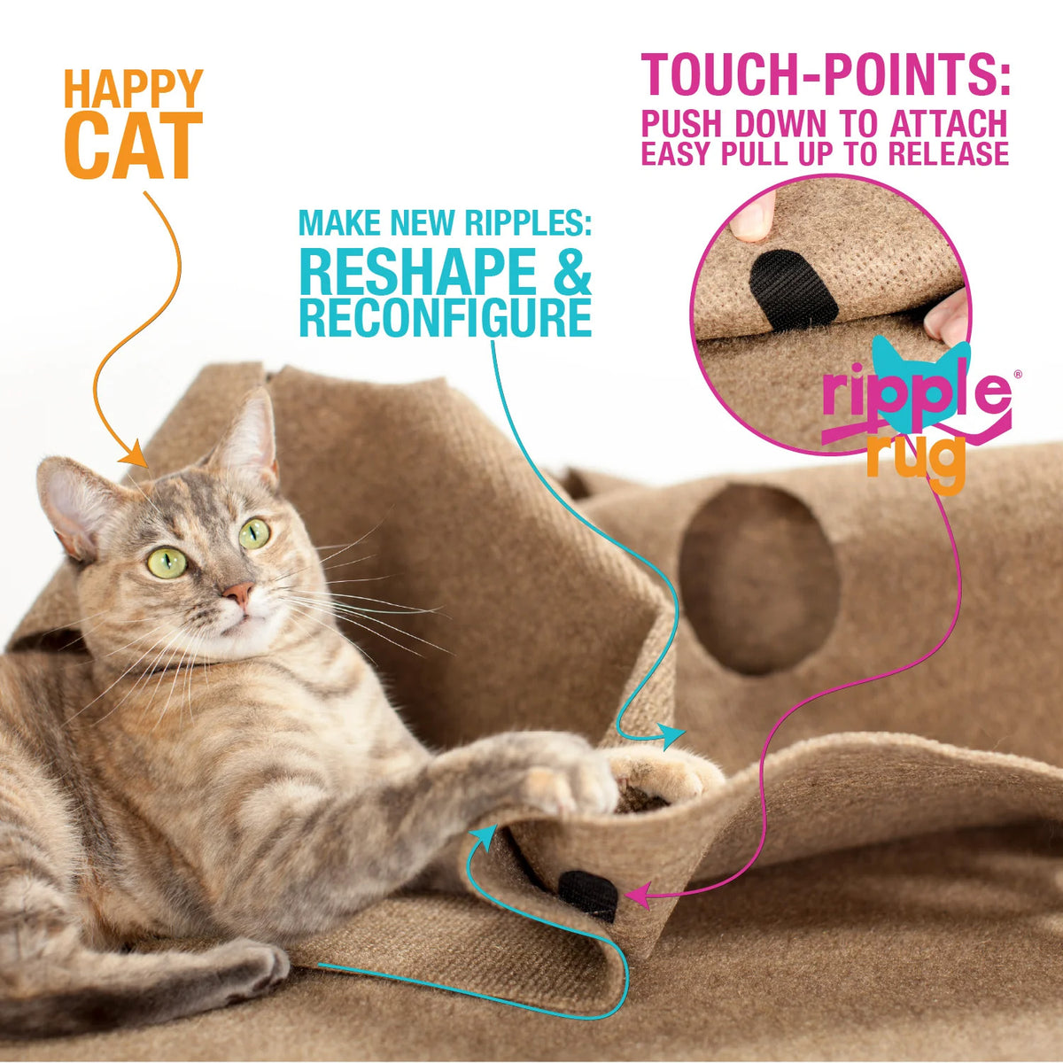 The Ripple Rug Cat Activity Mat - Made in the USA