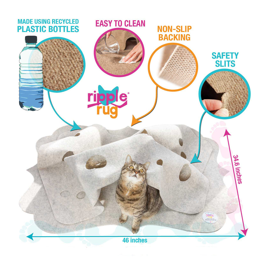The Ripple Rug Cat Activity Mat - Made in the USA