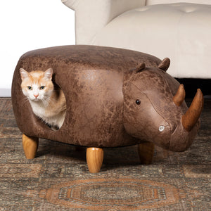 Rhinoceros Cat Hideaway & Ottoman from Prevue Pet