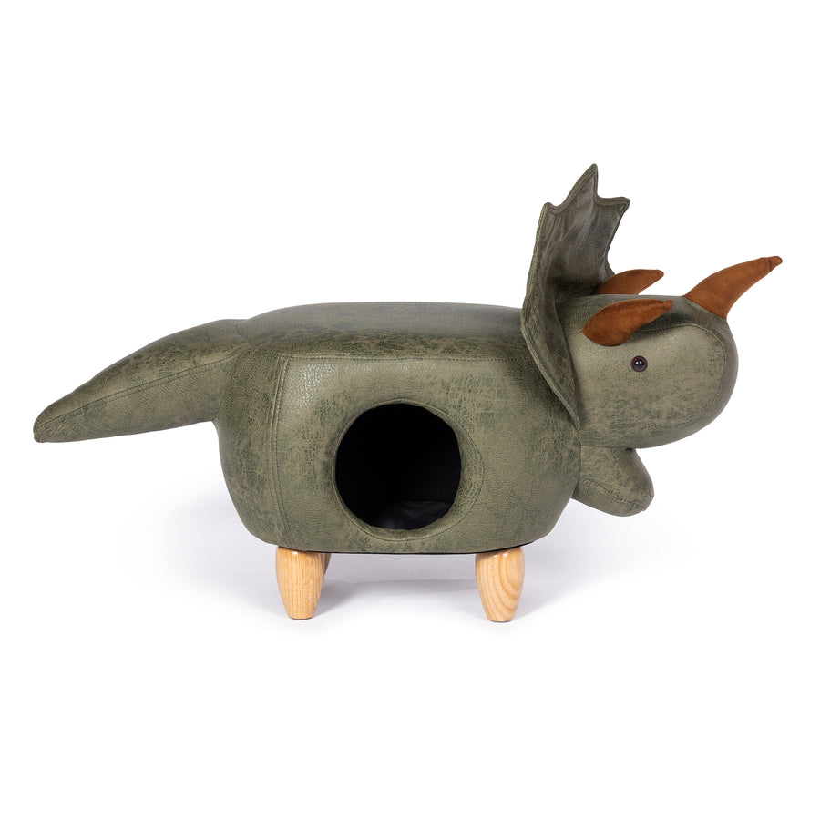 Dinosaur Cat Hideaway & Ottoman from Prevue Pet
