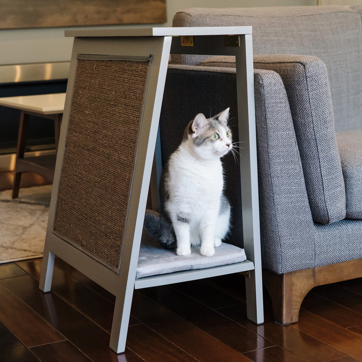 A-Frame Side Table, Cat Bed & Scratcher from The Refined Feline