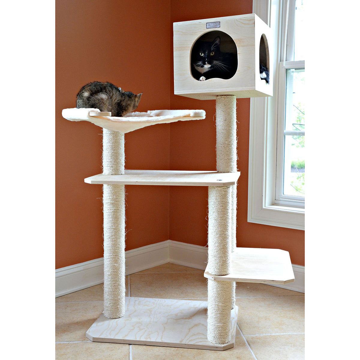 50" Multi-platform Premium Wood Cat Tree from Armarkat