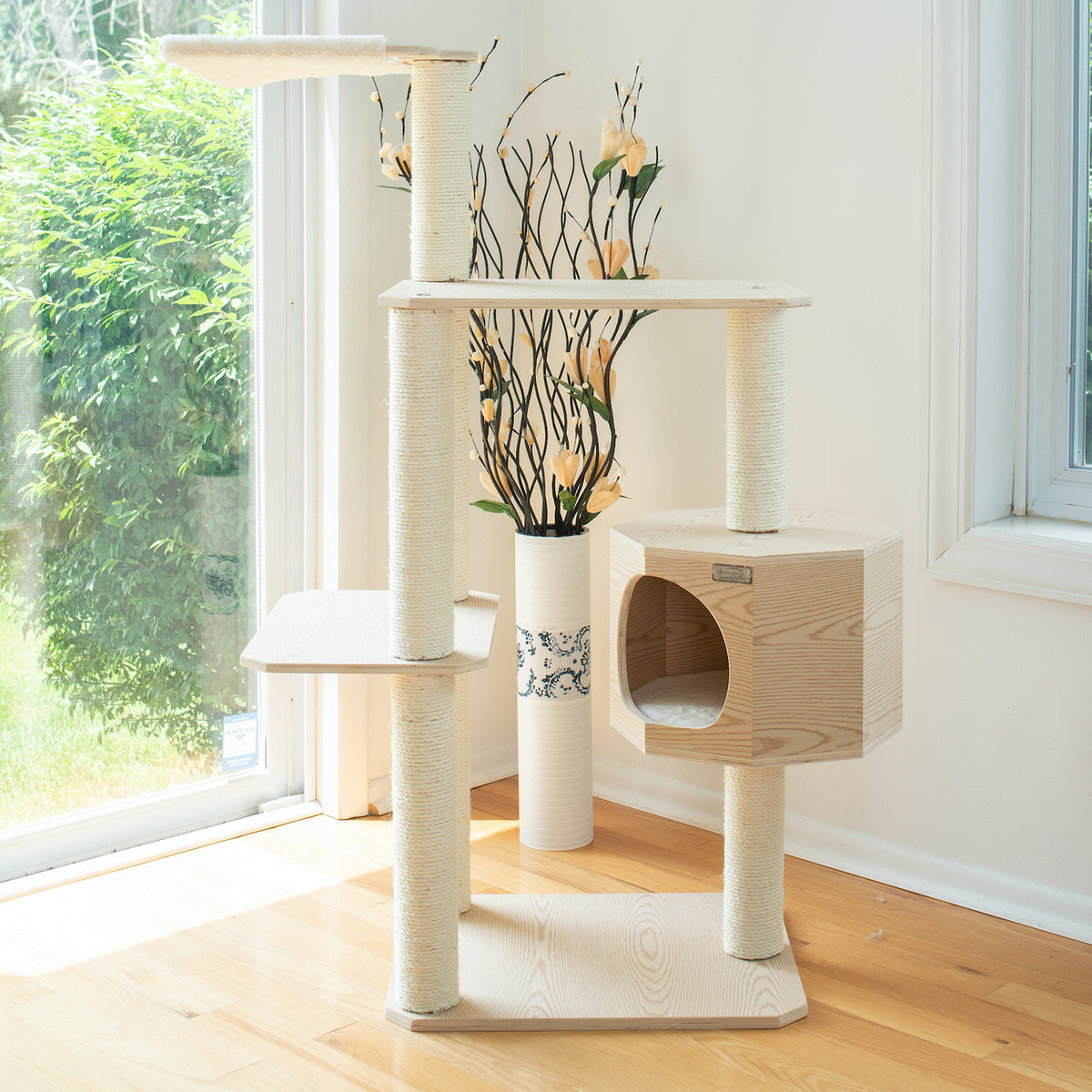 54" Multi-platform Premium Wood Cat Tree from Armarkat