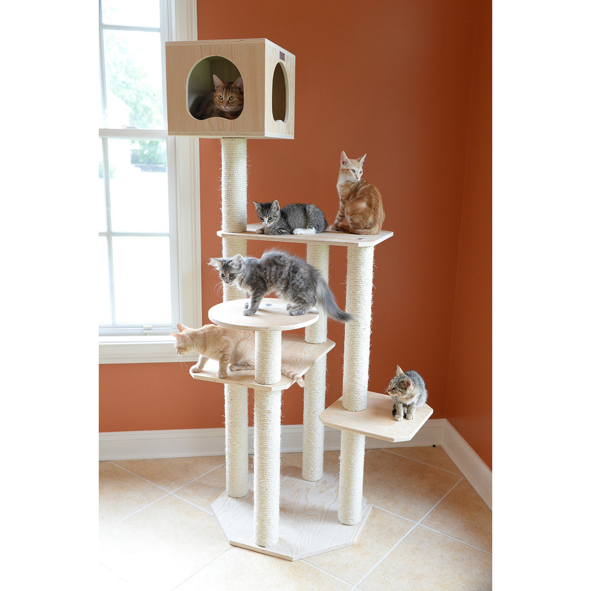 69" Multi-platform Premium Wood Cat Tree from Armarkat