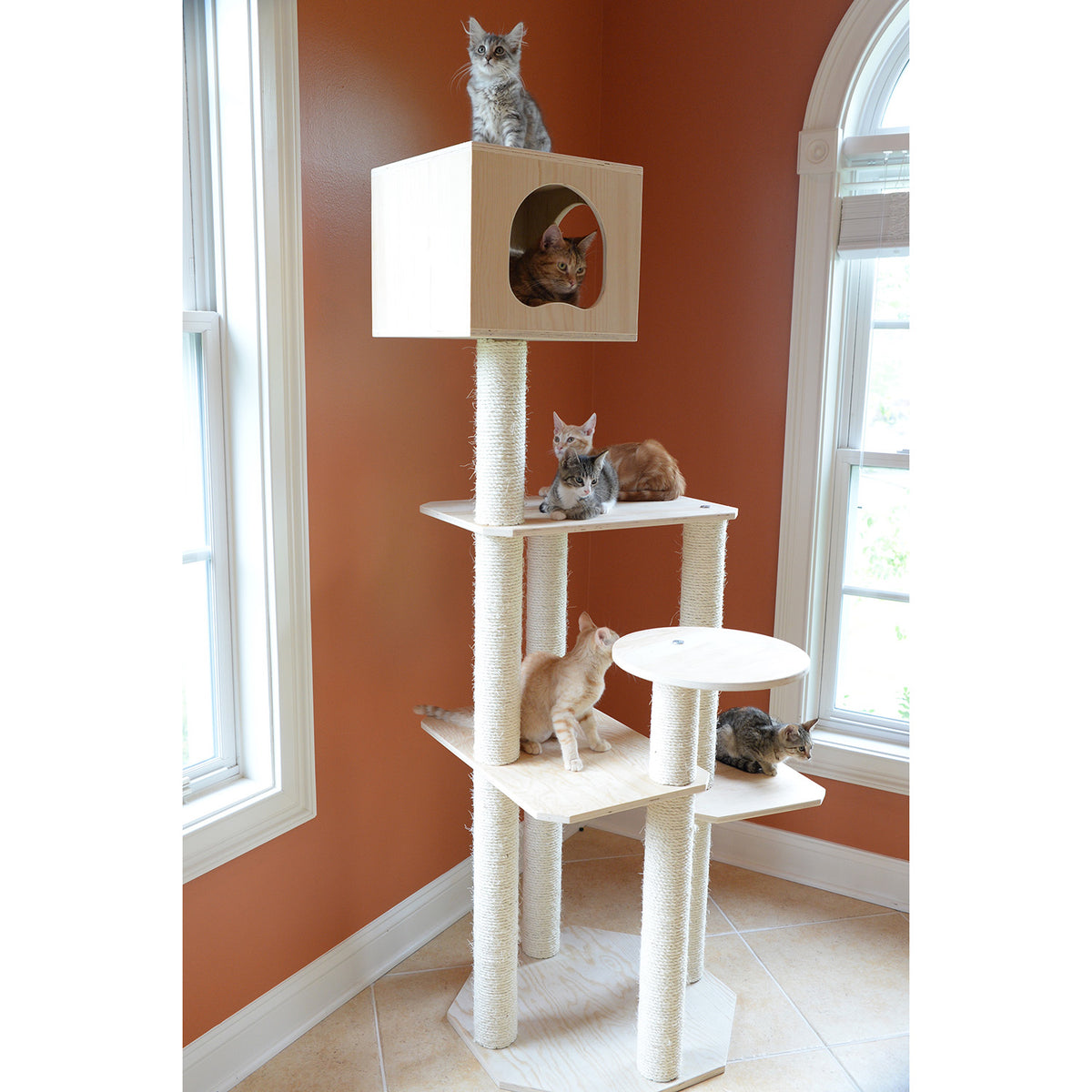 69" Multi-platform Premium Wood Cat Tree from Armarkat
