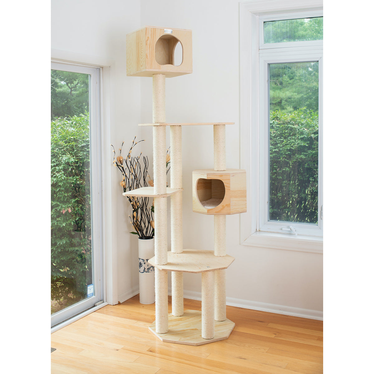 85" Multi-platform Premium Wood Cat Tree from Armarkat