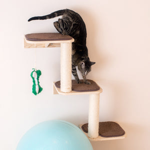 Wall-mounted Wooden Cat Steps from Armarkat