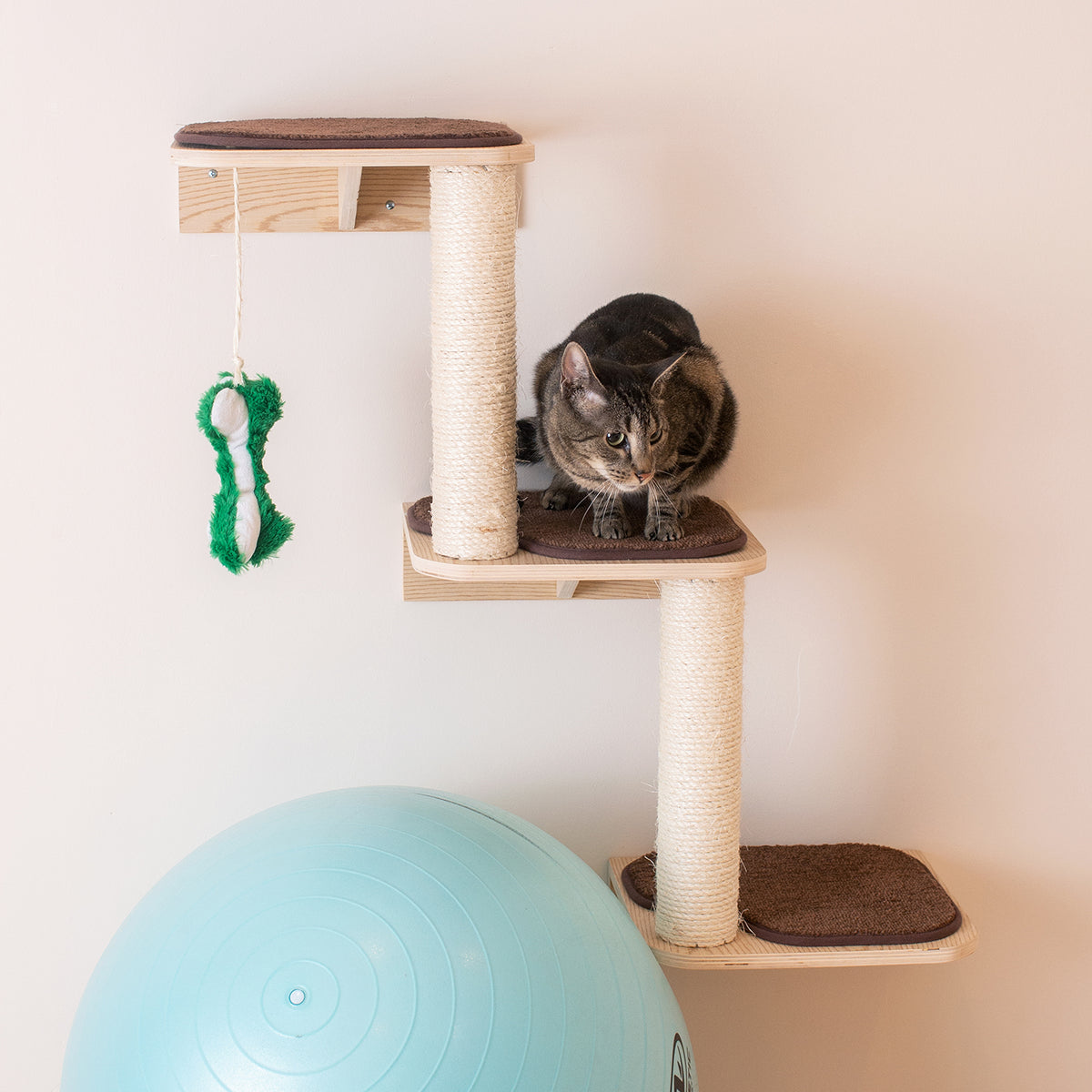 Wall-mounted Wooden Cat Steps from Armarkat