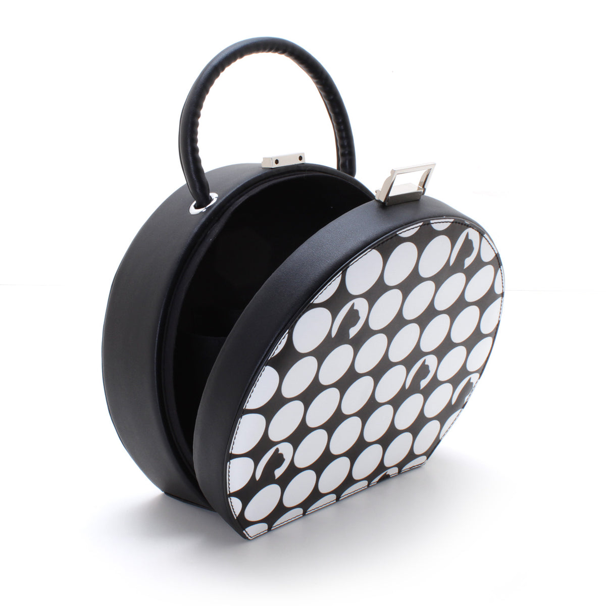 Hauspanther Black & White Hatbox Purse