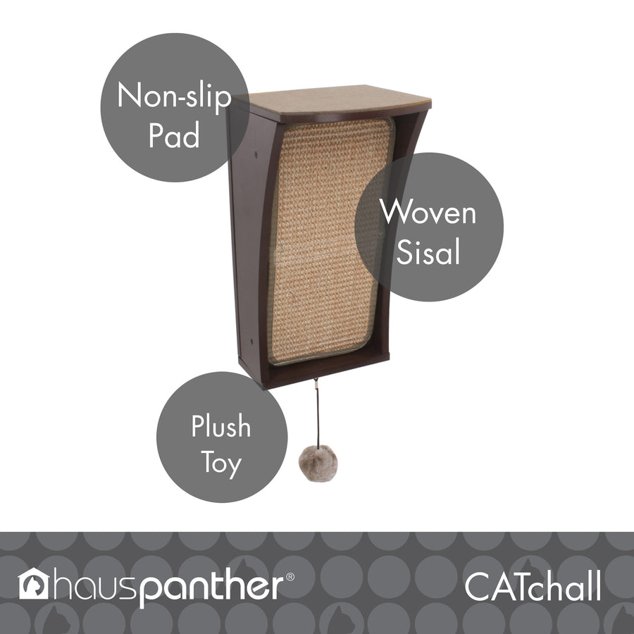 Hauspanther CATchall Wall-mounted Cat Scratcher, Perch & Storage by Primetime Petz