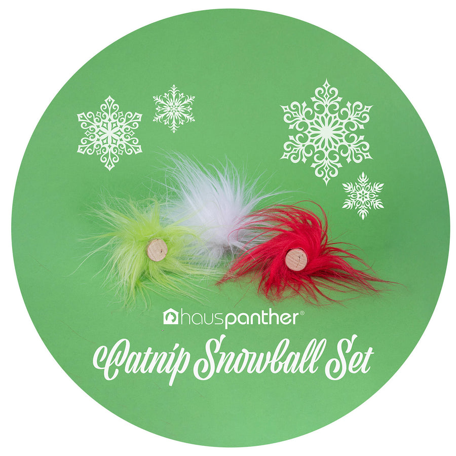 Catnip Snowball & Fur Cork Cat Toy Set (set of 3 toys)