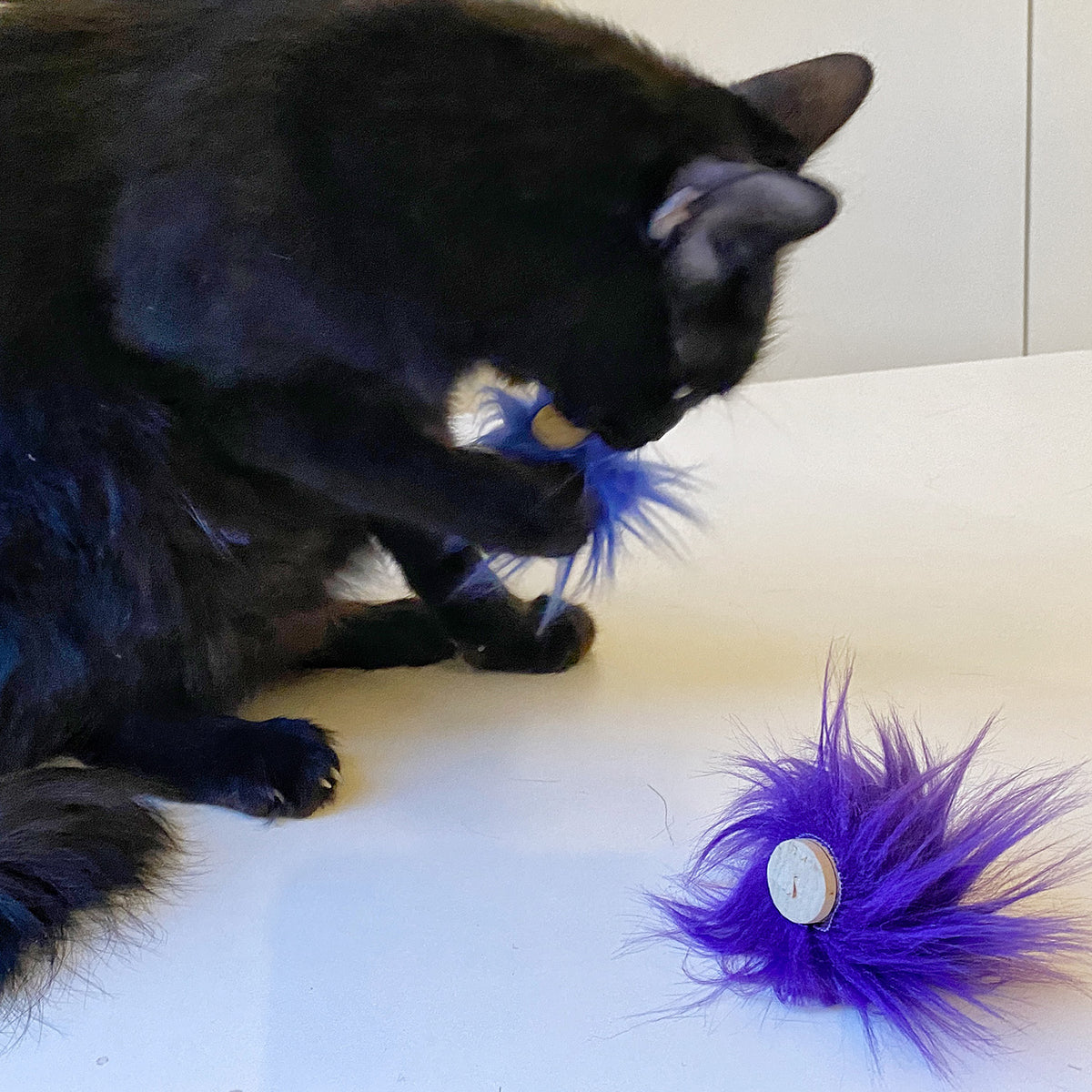 Faux Fur Wine Cork Cat Toys (set of 2)