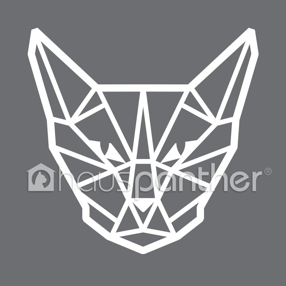 Geometric Cat Head Window Sticker