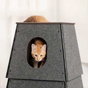 Happystack 3-Story Cat Tower :: SQUARE